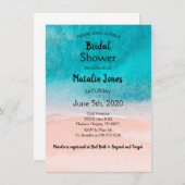 Beach Ocean Blue Seaside Weddenschap Shower Kaart (Voorkant / Achterkant)