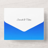 Beach Ocean Costal Wedding All In One Uitnodiging (Achterkant)