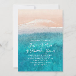 Beach Ocean Destination Nautical Seaside Wedding Kaart