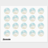 Beach Ocean Destination Wedding Dankjewel Ronde Sticker (Vel)