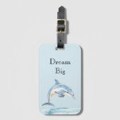 Beach Ocean Dolphin Bagagelabel (Voorkant (verticaal))