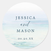 Beach Ocean Favor Stickers Envelope Seals (Voorkant)