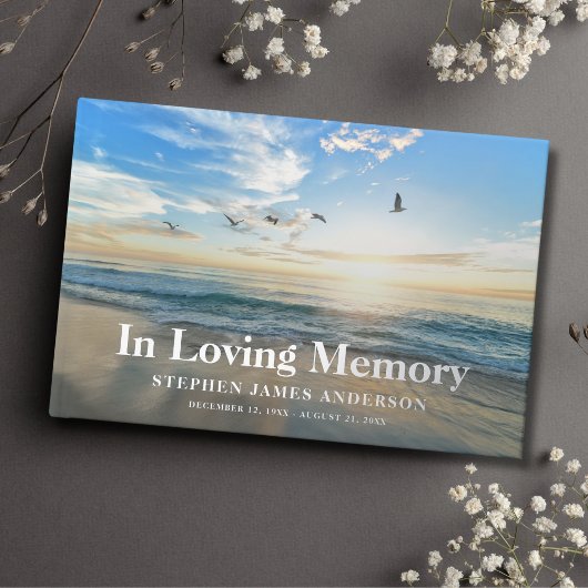 Beach Ocean Funeral Memorial Livre d'or
