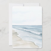 Beach Ocean Heart Sand Wedding Kaart (Achterkant)