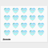 Beach/Ocean Heart Shaped Stickers (Vel)