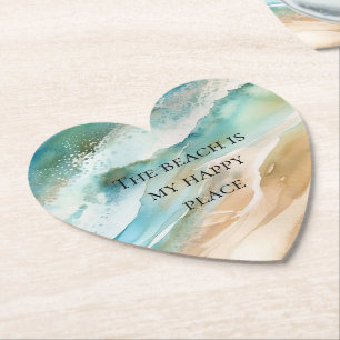 Beach Ocean Kartonnen Onderzetters