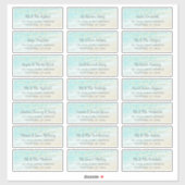 Beach Ocean Lights Wedding Guest Adresetiketten Sticker (Vel)