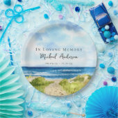 Beach Ocean Memorial Funeral Wake Papieren Bordje (Feest)