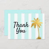 Beach Ocean Palm Tree-thema - dank je kaart (Voorkant / Achterkant)