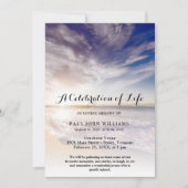 Beach Ocean Photo Celebration of Life Funeral Kaart (Voorkant)