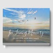 Beach Ocean Photo Memorial ou funéraire livre d'in (Recto)