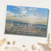 Beach Ocean Photo Memorial ou funéraire livre d'in