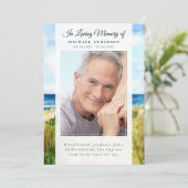 Beach Ocean Photo Memorial Service Programme (Debout devant)