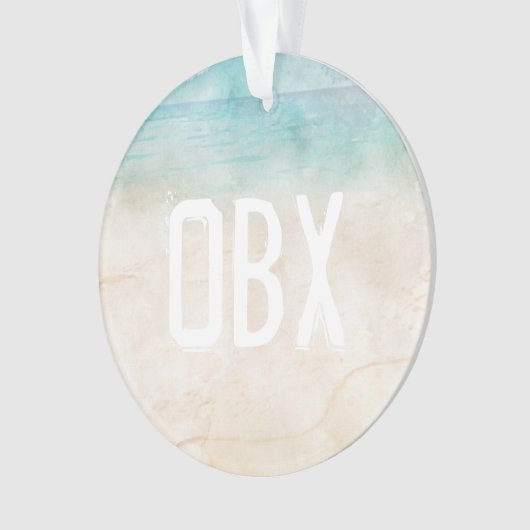 Beach Ocean Sand INITIAL Blue Photo Keepsaké (devant)