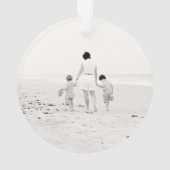 Beach Ocean Sand INITIALEN Blue Photo Keepsake Ornament (achterkant)