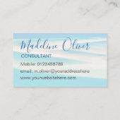 Beach Ocean Scene Foto Professioneel Visitekaartje (Achterkant)