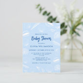 Beach Ocean Sea Shells Boy Baby shower Briefkaart (Staand voorkant)