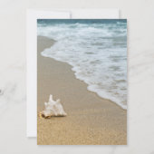 Beach Ocean Seashell Sandy Beach Weddenschap Kaart (Achterkant)