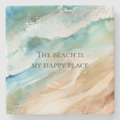 Beach Ocean Stenen Onderzetter (Voorkant)