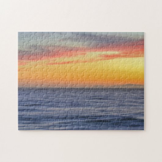 Beach Ocean Sunset Art Natuur Puzzel (Horizontaal)