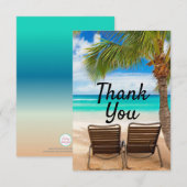 Beach Ocean thema Bedankt voor je creditcard (Voorkant / Achterkant)