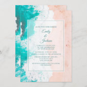 Beach Ocean Tropical White Brown Weddenschap #2 Kaart (Voorkant / Achterkant)