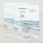 Beach Ocean Vliegtuig Verjaardag Kaart (Voorkant / Achterkant)