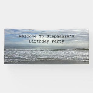 Beach Ocean Water Sky Foto Cool Birthday Party Spandoek