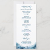 Beach Ocean Waterverf Wedding Programme (Achterkant)