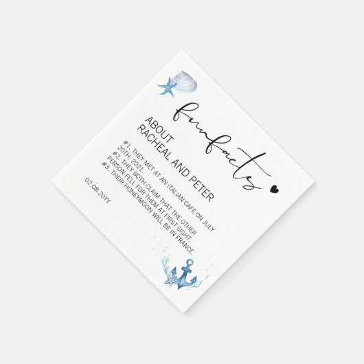 Beach Ocean Wedding Script Simple Fun Facts Servet (Hoek)