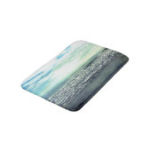 Beach Ocean Zee Abstract Blue Grey Green Fine Art Badmat (Gekanteld)