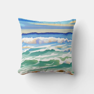 Beach Ocean Zee Design 300 blauw groen Kussen