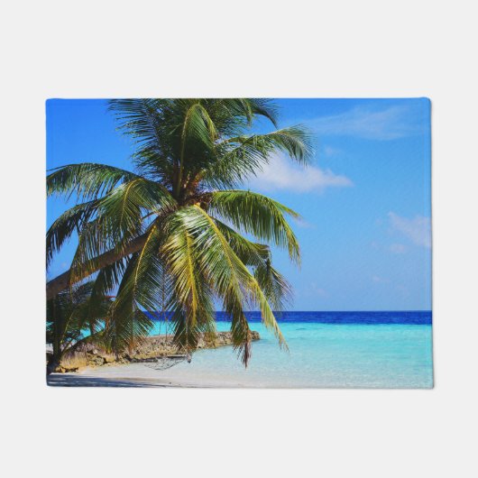 Beach Ocean Zee Palm Tree Vacking Beach Life Deurmat (Voorkant)