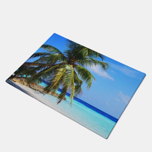 Beach Ocean Zee Palm Tree Vacking Beach Life Deurmat (Schuin)