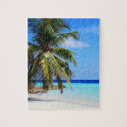 Beach Ocean Zee Palm Tree Vacking Beach Life Legpuzzel (Verticaal)