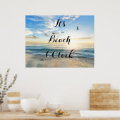 Beach O'Clock Poster (Keuken)