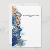 Beach octopus blue brown oranje waterverf fish kaart (Achterkant)