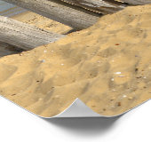 Beach of Pet-Ferret in Frankrijk Poster (Hoek)