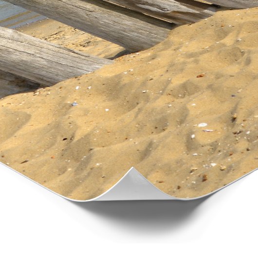 Beach of Pet-Ferret in Frankrijk Poster (Hoek)