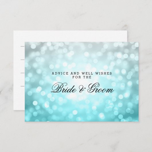 Beach Ombre Bokeh Lights , Kaart voor huwelijksadv (Voorkant / Achterkant)