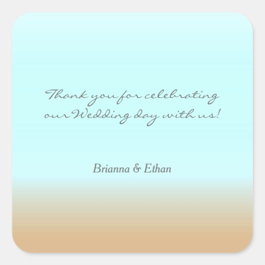 Beach Ombre Elegant Favor Stickers (Voorkant)
