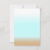 Beach Ombre Elegant RSVP Response Card Invitation (Achterkant)