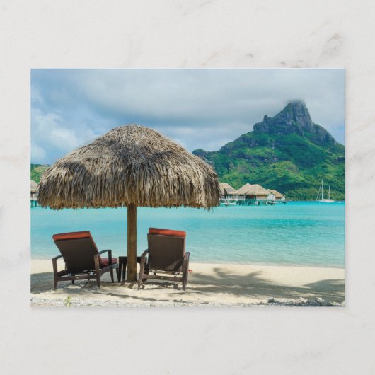 Beach on Bora Bora briefkaart (Voorkant)