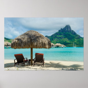 Beach on Bora Bora poster