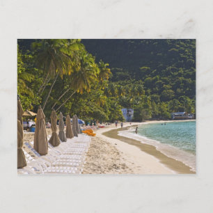 Beach op Cane Garden Bay, eiland Tortola Briefkaart