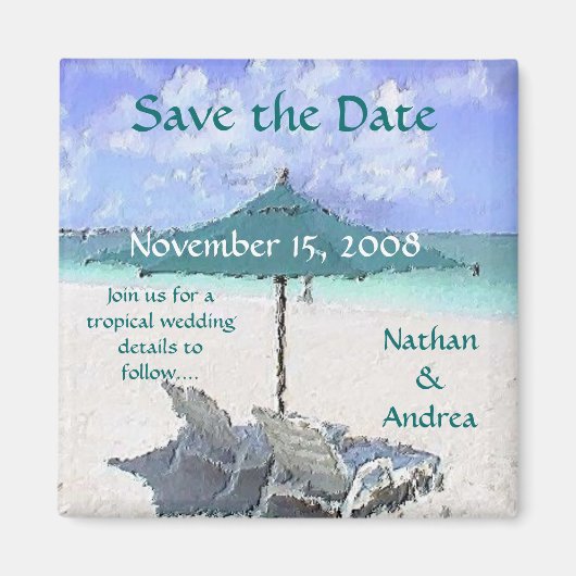 Beach Painting Magneet (Voorkant)