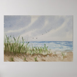Beach painting  poster