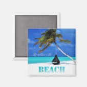 Beach, Palm, het leven is beter op het strand Magneet (Voorkant / Achterkant)