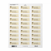 Beach Palm Tree retouradreslabels Etiket (Full Sheet)