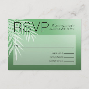 Beach Palm Tree Silhouette RSVP jade